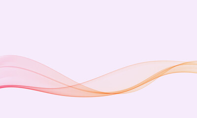Abstract pink and orange flowing wave on light background