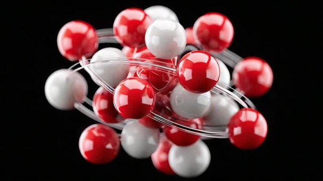 Atom Structure: A striking visual representation of an atom, featuring a central nucleus orbited by electrons, showcasing the fundamental building block of all matter.