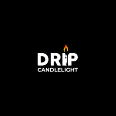 Drip candlelight wordmark logo featuring a stylized melting candle letter 'i' with wax drips and a viintimate apparelnt gradient flame icon, modern graphic design