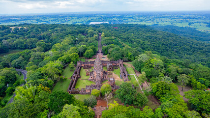 Prasat Phanom Rung view  at Phanom Rung Historical Park In Buriram Province, Thailand.