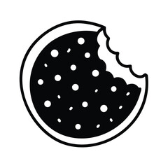 Cookie With Chips Vector Illustration