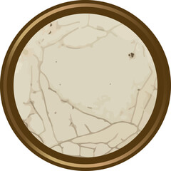 Tortilla Top View Round Cartoon