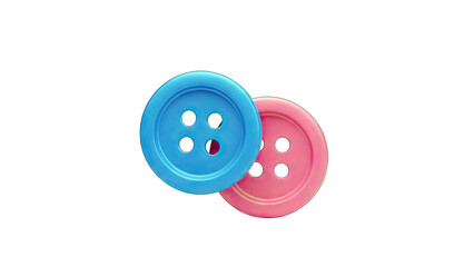 Colorful Buttons Over White Background
