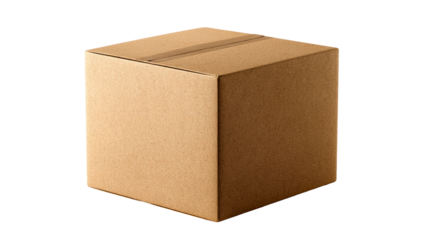 Sealed cardboard box, perfect for shipping, storage, and product packaging needs, presented cleanly for commercial use.