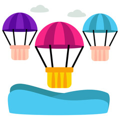 Premium download illustration of hot air balloons 