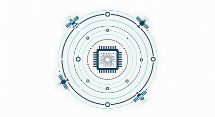 Closeup of a computer processor.