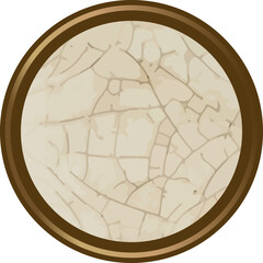 Ceramic Plate Top View Cartoon