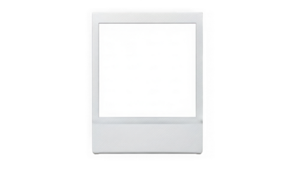 Empty polaroid frame isolated on transparent background