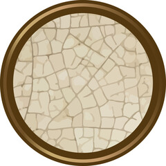 Cracked Earth Texture Round Badge