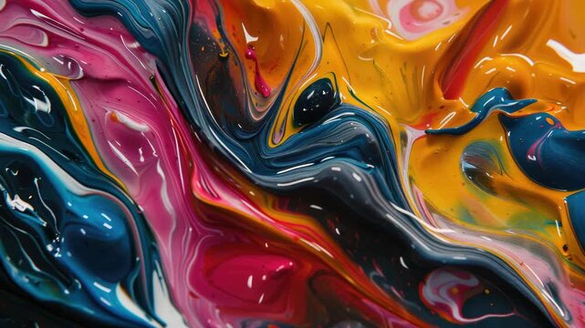 This captures the fluidity and vivid colors of abstract artistry.