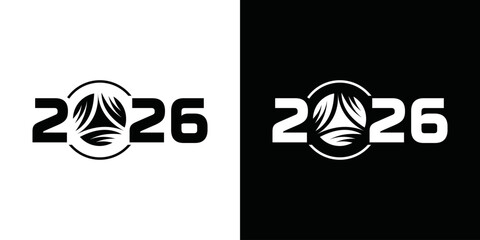 Simple vector 2026 number logo