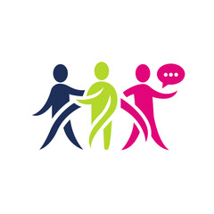 People Connecting and Communicating Logo