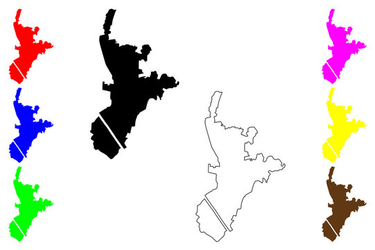 Cainta city (Calabarzon Region, Republic of the Philippines, ROP) map vector illustration, scribble sketch Cainta map