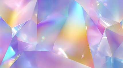 Colorful abstract crystal background with shimmering hues and light refractions, ideal for design projects and artistic inspiration in digital media