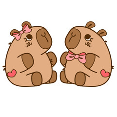 Capybara couple