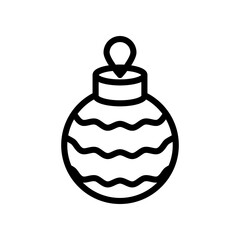 Classic Christmas Ornament Icon With Wavy Design For Holiday Decoration And Festive Spirit
