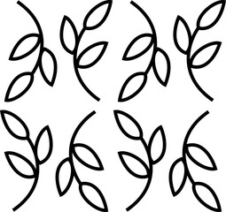 black and white floral leafs vector svg background