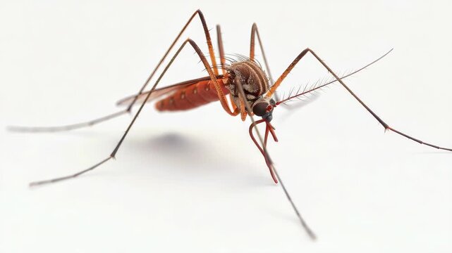 A single mosquito with a detailed view showing its wings, legs, and body.
