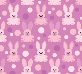 うさぎ　ドット　ベクター　シームレス