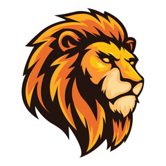 
Lion logo. Lion head logo for design. King of the beasts. Vector illustration of a serious lion head for design.