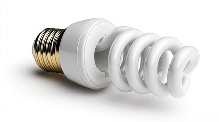 A compact fluorescent light bulb is a common energy-saving device.