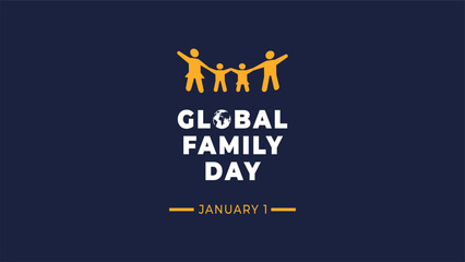 Global family day flyer illustration
