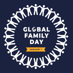 Global family day flyer illustration