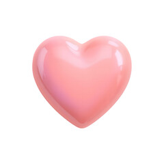 pink heart isolated on white background