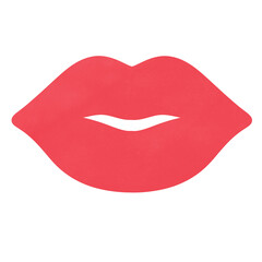 red lips isolated on white