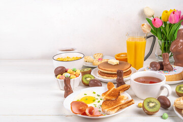 Easter holiday sweet breakfast or brunch