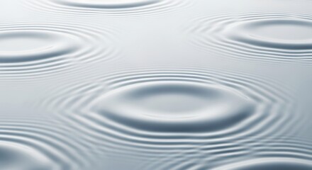 Ripples on a Calm, Reflective Surface Creating a Serene and Abstract Pattern