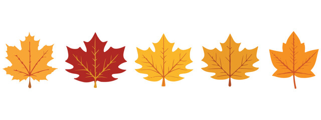 Autumn Leaves Vector Pack – Fall Foliage Clipart Illustrations