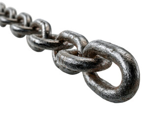 Fototapeta premium Heavy metal chain links isolated on transparent background
