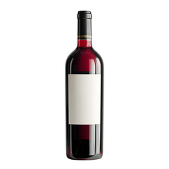 Obraz premium Red wine bottle isolated on transparent background