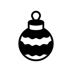 Classic Christmas Ornament Icon With Wavy Design For Holiday Decoration And Festive Spirit