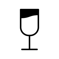 Minimal Line Art Wine Glass Icon For Beverage, Bar, Or Restaurant Branding