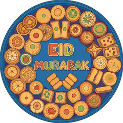 Festive Eid Mubarak Cookie Platter A Sweet Celebration.