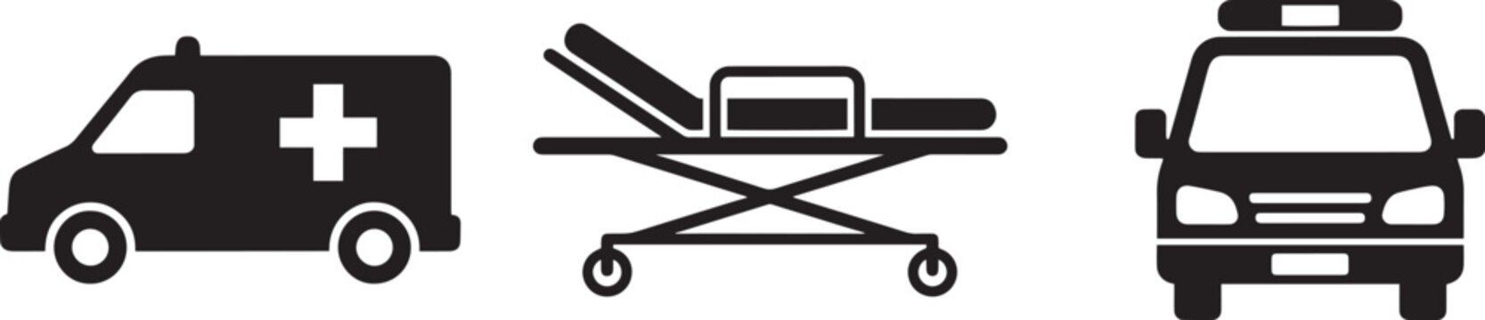 Medical ambulance stretcher hospital patient transportation emergency care vehicle healthcare equipment