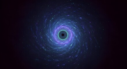 Black hole vortex space spiral galaxy cosmic dark energy singularity nebula abstract science fiction art