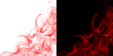 Abstract red smoke swirls