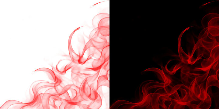 Abstract red smoke swirls