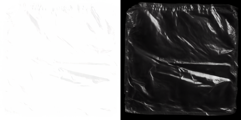 Empty crinkled plastic bag