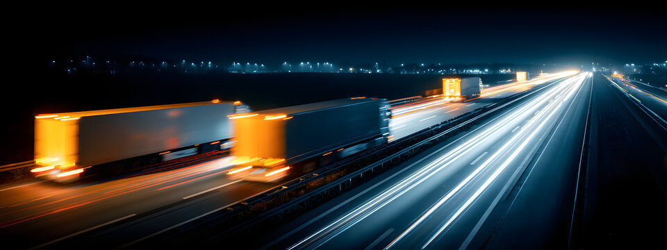 Night Highway Logistics Flow