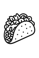 Delicious Mexican taco filled with fresh ingredients, meat, lettuce, and sauce