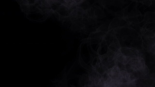 Swirling purple fog texture animation in upper left corner of dark background
