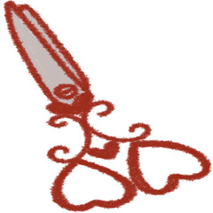 งานศิลปะที่ไม่มีชื่อ scissors  vintage heart valentine 