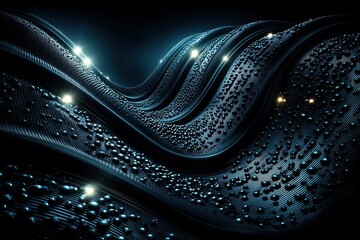 minimal symbolic scene for World Braille Day, raised dot patterns forming gentle waves of light, tactile-inspired textures, dark background with luminous highlights, clarity and accessibility concept