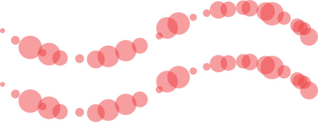 Abstract Red Dotted Wave Flow Background.