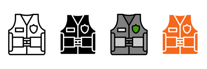 Icon Set Multiple Style Collection. Shield, Lock, Firewall, Safe, Badge, Guard, Fortress, Armor, Umbrella, Hand, Eye, Fingerprint, Lockbox, Vault, Safety Vest, Security Camera, Barrier, Medical Shield