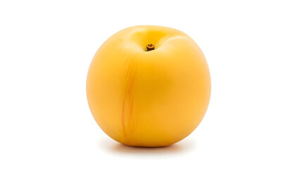 Vibrant yellow apple on white background